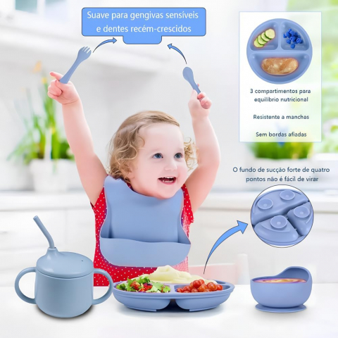 Set Hrănire Bebeluși +6 Luni – 6 Piese Ergonomice, Silicon Fără BPA [4]