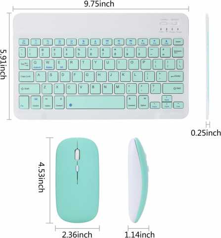 Set Tastatură și Mouse Wireless MaffStuff® – Bluetooth, Silențios, Ultra-Subțire, Compatibil Windows, Mac, Android, iOS [3]