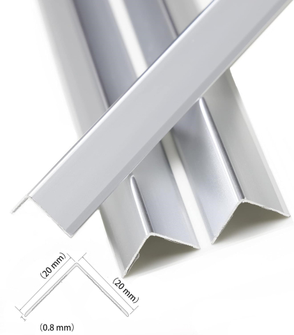 Toate produsele - Protector colț perete aluminiu argintiu 20x20mm set 3 bucăți
