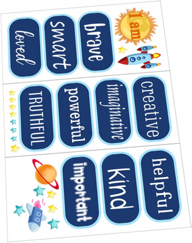 Sticker Autoadeziv Decorativ cu Mesaje Motivationale pentru Camera Copilului – Design Colorat și Educațional [10]