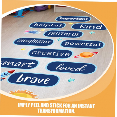 Sticker Autoadeziv Decorativ cu Mesaje Motivationale pentru Camera Copilului – Design Colorat și Educațional [8]