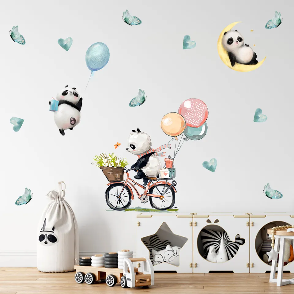 Stickere Copii - Sticker Decorativ Animale Salbatice cu Baloane
