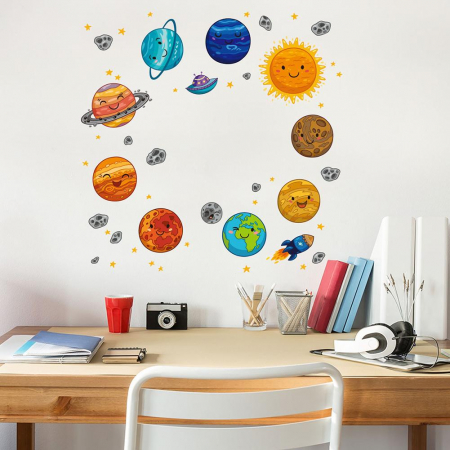Sticker Decorativ, autoadeziv, Cosmos, Sistemul Solar [1]