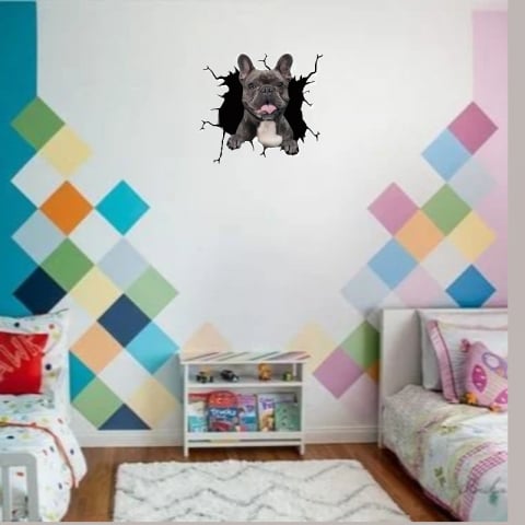 Sticker decorativ perete câine Autocolant perete câine Sticker perete design modern Autocolant perete autoadeziv Decorațiune perete câine Sticker perete animal Autocolant perete 3D câine Sticker perete cameră copii câine Autocolant perete living câine Sticker perete dormitor câine [3]