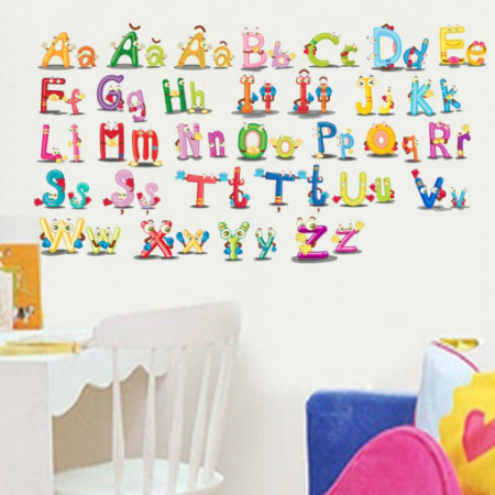Sticker decorativ cu literele alfabetului