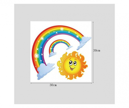 Sticker decorativ curcubee cu soare [3]