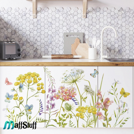 Sticker Decorativ de Perete cu Flori Sălbatice de Câmpie [6]