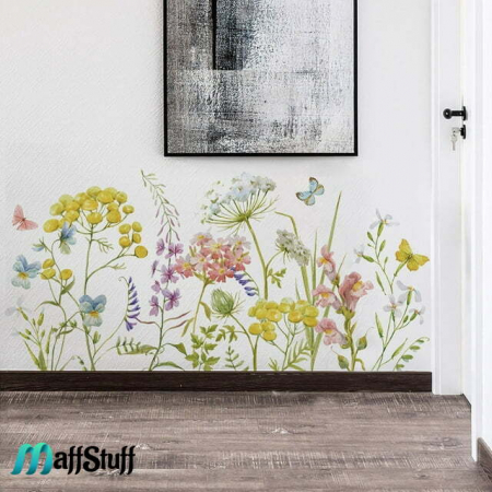 Sticker Decorativ de Perete cu Flori Sălbatice de Câmpie [2]