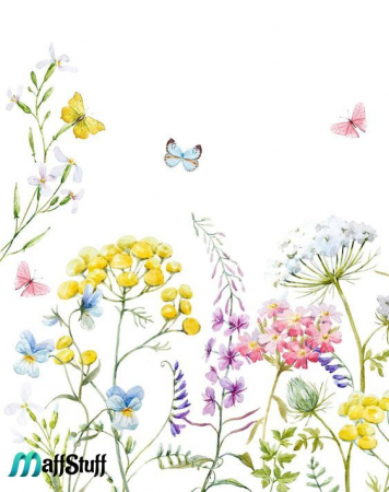 Sticker Decorativ de Perete cu Flori Sălbatice de Câmpie [4]