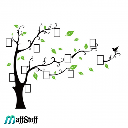 sticker decorativ perete pom cu rame foto [7]