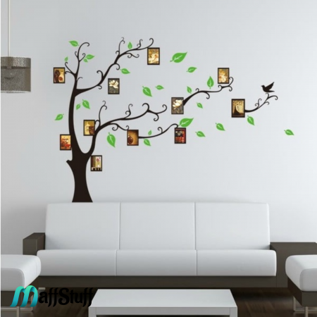 Decorațiuni - Bricolaj DIY - sticker decorativ perete pom cu rame foto