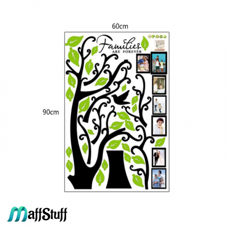sticker decorativ perete pom cu rame foto [9]