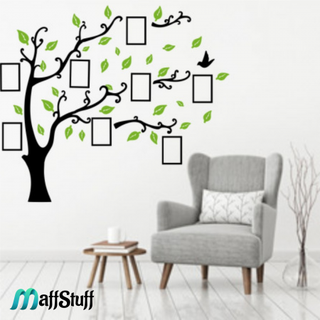 sticker decorativ perete pom cu rame foto [6]