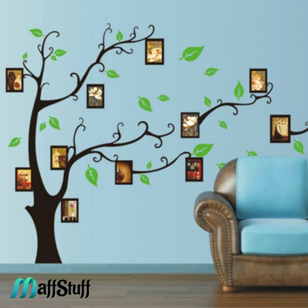 sticker decorativ perete pom cu rame foto [10]