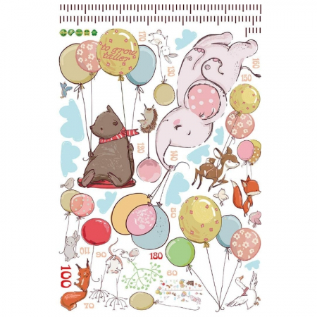 Sticker Decorativ pentru Măsurarea Copiilor – Design Distractiv, Scara Până la 180 cm [4]