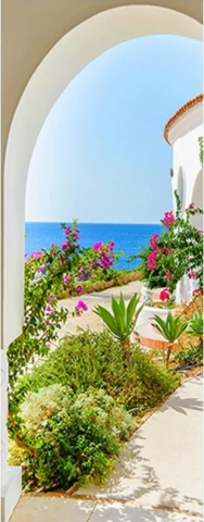Sticker decorativ ușă 3D Autocolant ușă efect 3D realist Sticker ușă model casă mediteraneană Autocolant adeziv ușă 78x200 cm Sticker ușă design mediteranean Autocolant decorativ ușă stil mediteranean Sticker ușă interior 3D Autocolant ușă peisaj mediteranean Sticker ușă autoadeziv 3D Autocolant ușă efect vizual 3D [6]
