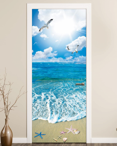 Sticker decorativ ușă 3D Autocolant ușă efect 3D realist Sticker ușă model Malul Mării Autocolant adeziv ușă 78x200 cm Sticker ușă design peisaj marin Autocolant decorativ ușă peisaj maritim Sticker ușă interior 3D Autocolant ușă peisaj litoral Sticker ușă autoadeziv 3D Autocolant ușă efect vizual 3D [10]