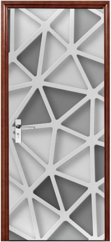 Sticker decorativ ușă 3D Autocolant ușă efect 3D realist Sticker ușă model triunghiuri abstracte Autocolant adeziv ușă 78x200 cm Sticker ușă design geometric Autocolant decorativ ușă abstract Sticker ușă interior 3D Autocolant ușă model triunghiuri 3D Sticker ușă autoadeziv 3D Autocolant ușă efect vizual 3D [3]