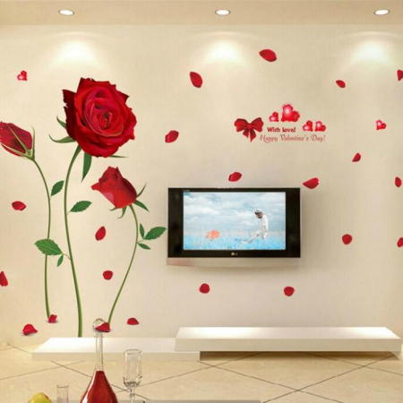 Decorațiuni - Bricolaj DIY - Sticker decorativ trandafiri