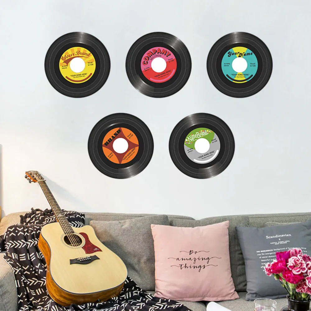 Stickere Decorative Discuri de Vinil