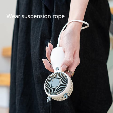Ventilator Portabil de Mână sau Birou – Puternic, Silențios, Reîncărcabil USB, cu Șnur [7]
