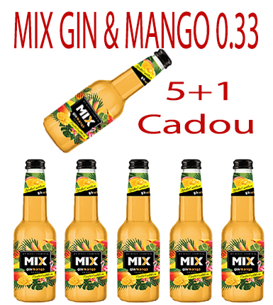 6 Sticle la pret de 5  MIX Cocktail GIN Cu MANGO 0.33 [1]