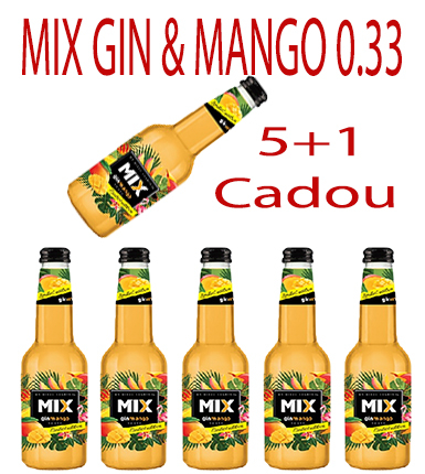 Pachete Speciale - 6 Sticle la pret de 5  MIX Cocktail GIN Cu MANGO 0.33