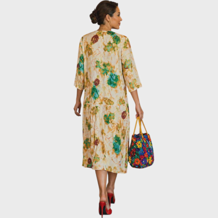 Rochie de vara cu imprimeu multicolor [3]