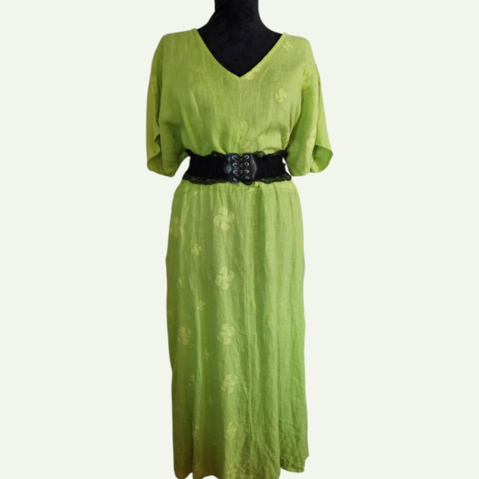 Rochie din In Croi Larg cu Insertii Macrame [1]