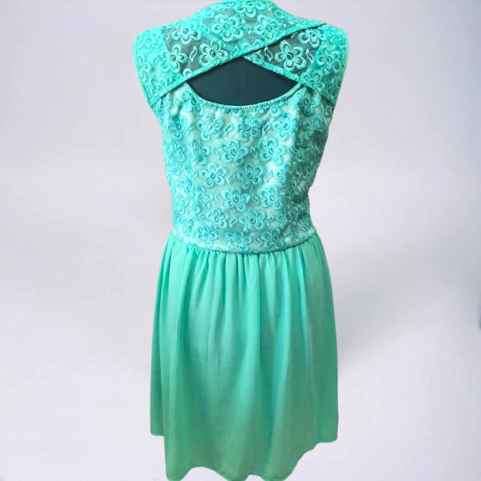 Rochie de vara eleganta din voal si dantela [2]
