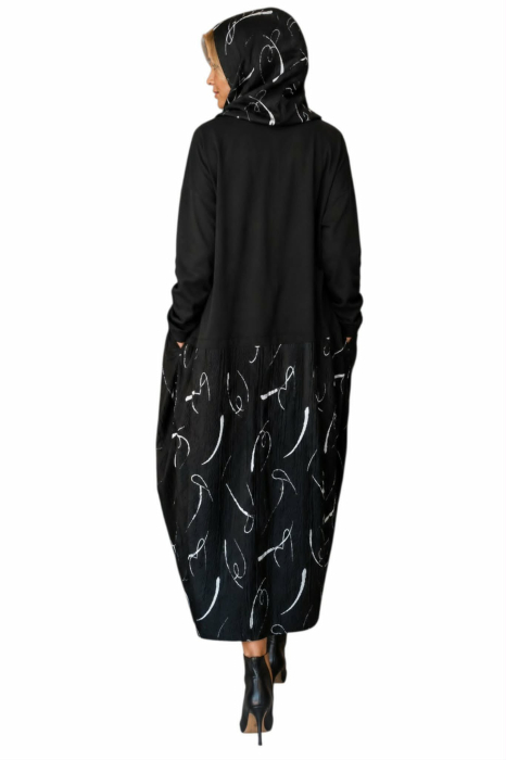 Rochie din bumbac tip hanorac  cu buzunare [3]