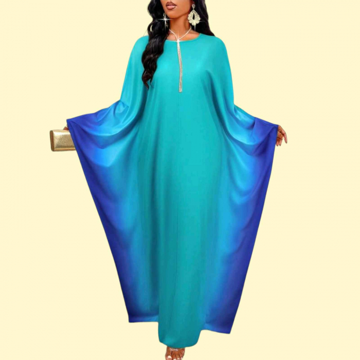 Rochie Lunga Tip Poncho in Degrade [3]