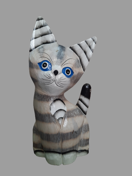 Statueta pisica ochi albastri [1]