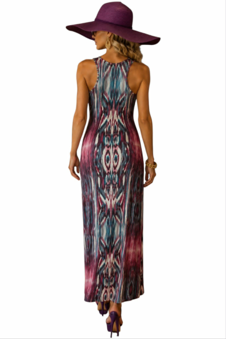 Rochie mulata  lunga din lycra decupata in spate [2]
