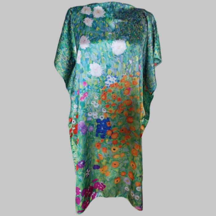 Rochie din satin tip fluture cu decolteu barcuta [1]
