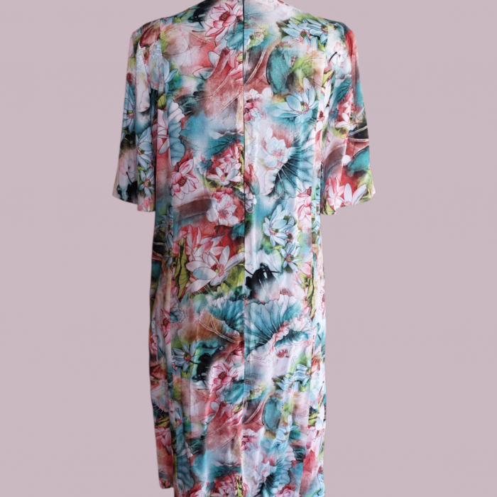 Rochie din Vascoza tip Baby Doll cu Imprimeu Floral [3]