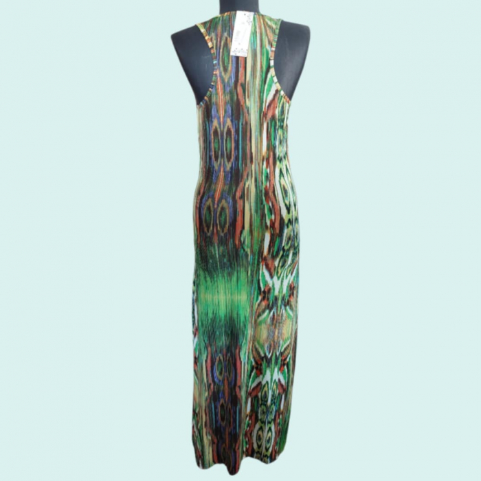 Rochie Lunga din Lycra cu Decolteu Adanc pe Spate [2]