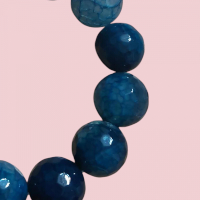 Bratara cu pietre semipretioase agate albastre [2]