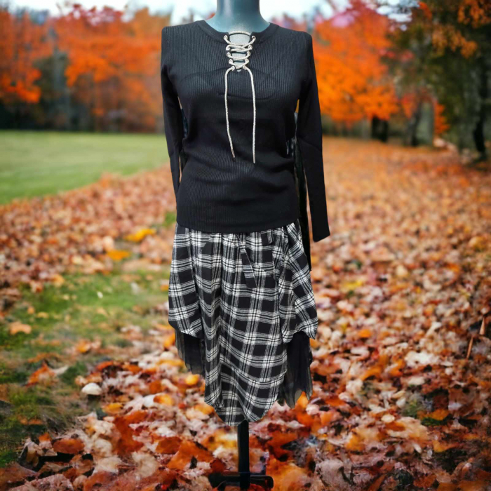 bluza tricot cu snur sclipici argintiu [2]