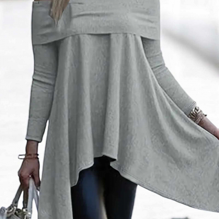bluza-asimetrica-cu-sal-la-decolteu-gri [2]
