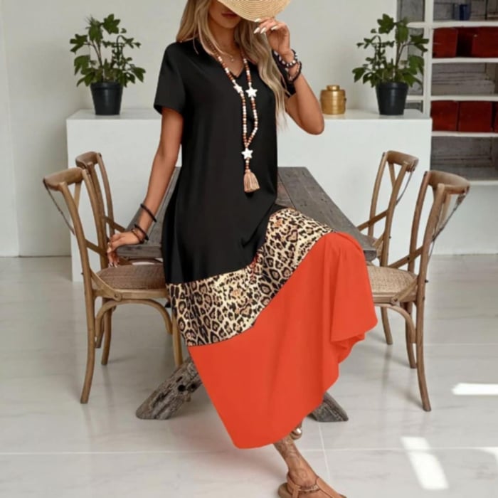 Rochie de Vara Cu Banda Animal Print la Sold [2]