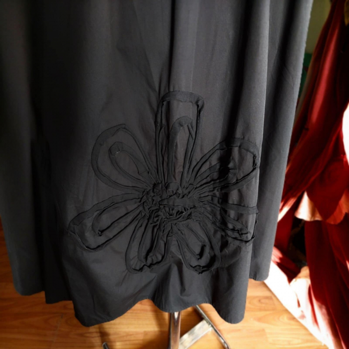 Rochie din bumbac cu volane si floare cusuta [3]