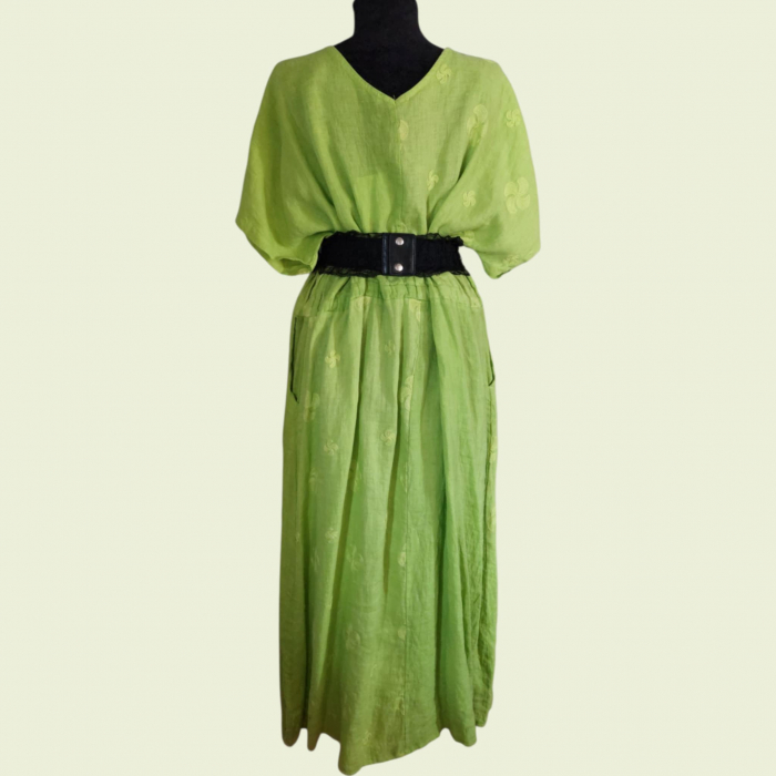Rochie din In Croi Larg cu Insertii Macrame [2]