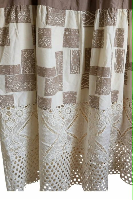 Rochie lejera  din bumbac cu dantela brodata  tip macrame [3]