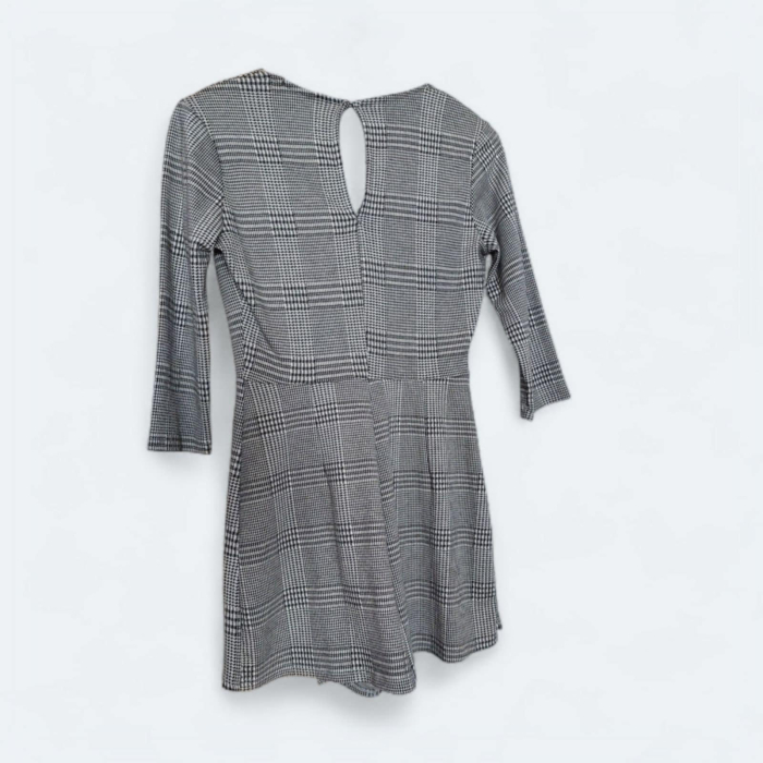 Rochie mini tip pantaloni pe interior cu maneca trei sferturi [2]
