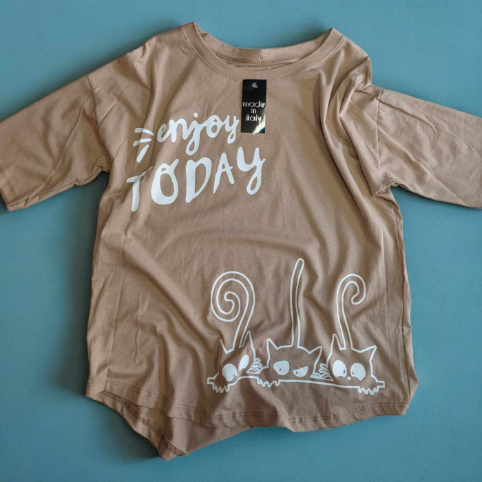 Bluza din bumbac si desene pisici [2]