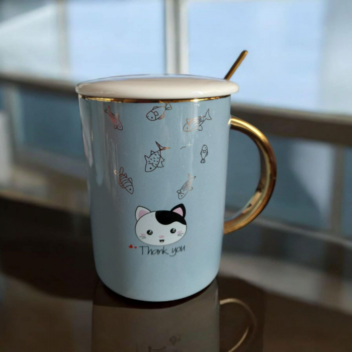 Set Cana Lingurita si Capac cu Desen si Lingurita [1]