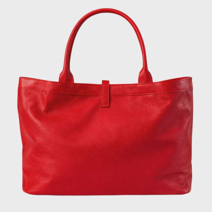 Geanta eleganta  mare din piele naturala rosie [4]