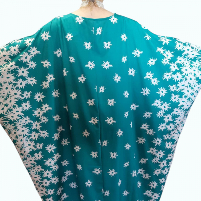 Rochie pentru marime mare tip fluture cu imprimeu floral pe parti [3]