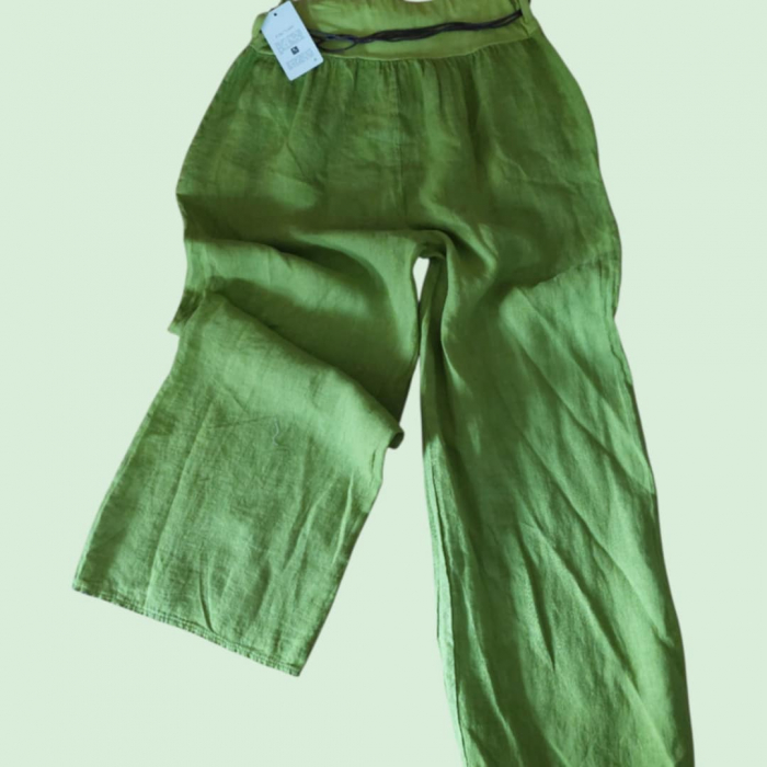 Pantaloni din In Croi Larg si Cordon din Lemn [2]